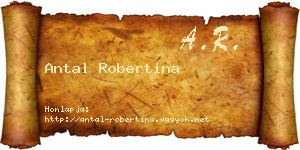 Antal Robertina névjegykártya